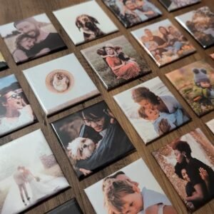 12 Personalized Magnetic Photos 5*5 cm - with 12 Free Nano Stickers