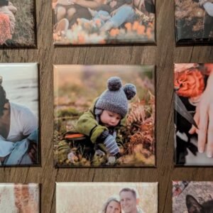 24 Personalized Magnetic Photos 5*5 cm - with 24 Free Nano Stickers