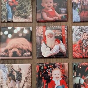 9 Personalized Magnetic Photos 5*5 cm - with 9 Free Nano Stickers